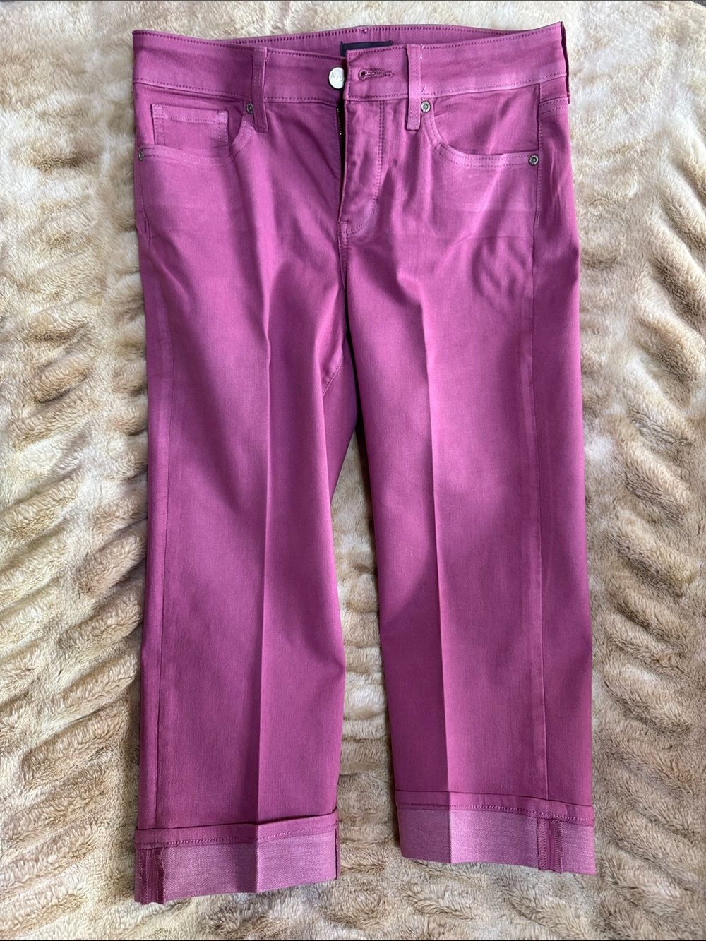 NYDJ Marilyn Crop Magenta Straight-Leg Capri